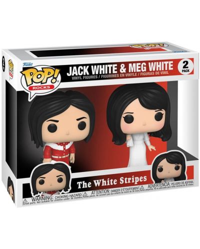 Комплект фигури Funko POP! Rocks: The White Stripes - Jack White & Meg White - 2