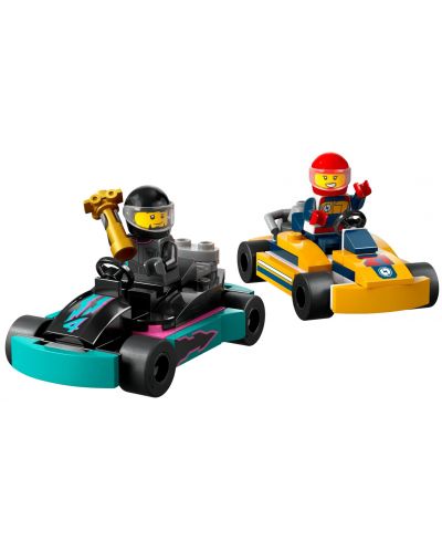 Конструктор LEGO City Great Vehicles - Картинг автомобили и състезатели (60400) - 3