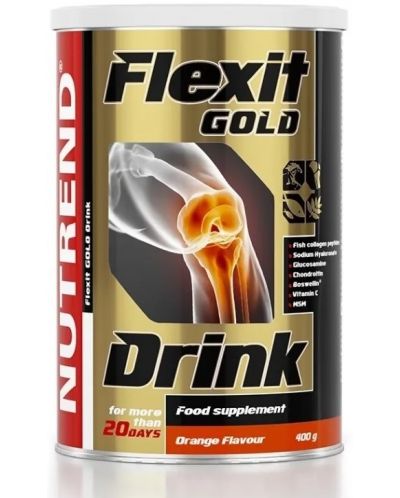 Flexit Drink Gold, портокал, 400 g, Nutrend - 1