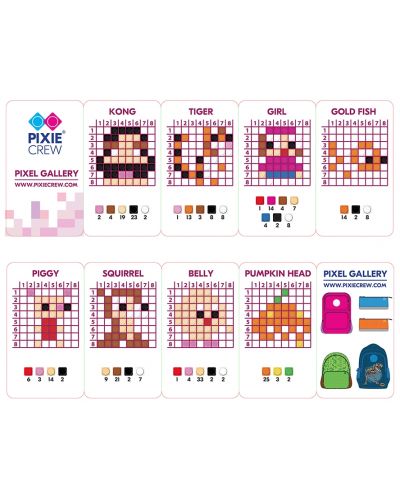 Комплект цветни силиконови пиксели Pixie Crew - Pink, 250 броя - 3