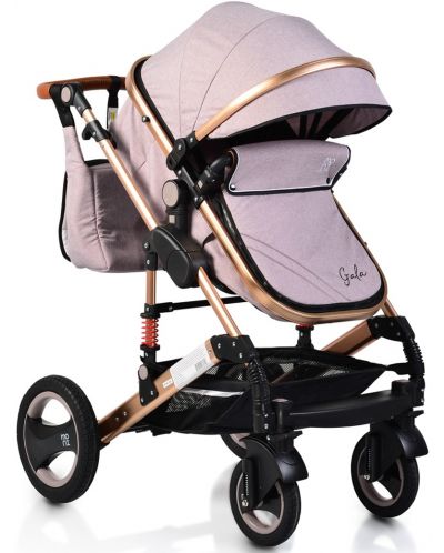 Комбинирана детска количка Moni - Gala, бежова - 1