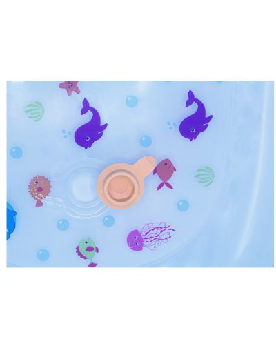 Комплект за къпане с термометър BabyJem - Син, 6 части - 3