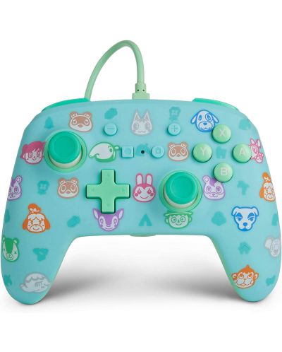 Контролер PowerA - Enhanced, жичен, за Nintendo Switch, Animal Crossing: New Horizons - 1