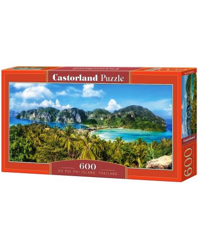 Панорамен пъзел Castorland от 600 части - Остров Пхи Пхи, Тайланд - 1
