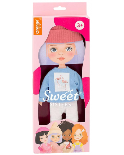 Комплект дрехи за кукла Orange Toys Sweet Sisters - Син суитшърт - 1
