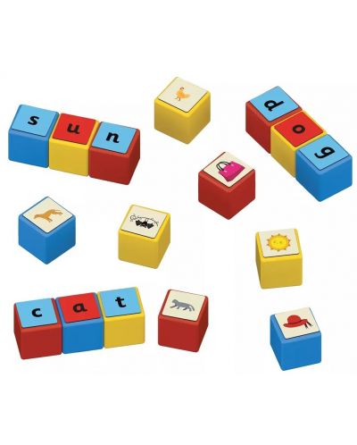 Комплект магнитни кубчета Geomag - Magicube, Word Building EU, 79 части - 2