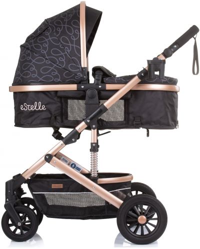 Комбинирана бебешка количка Chipolino - Естел, Абанос - 5