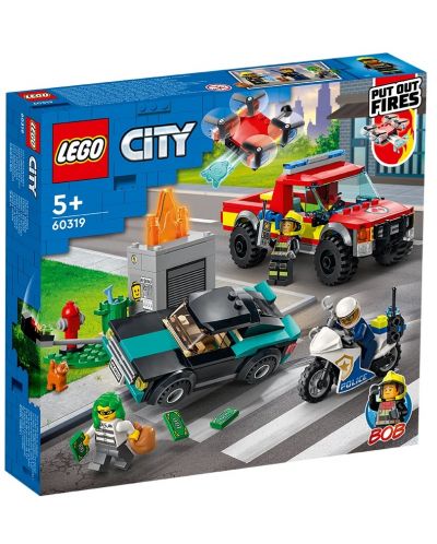 Конструктор LEGO City - Спасение при пожар и полицейско преследване (60319) - 1