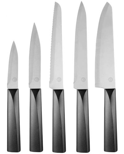 Комплект ножове MasterChef - Japanese Style, 5 броя, черни - 1