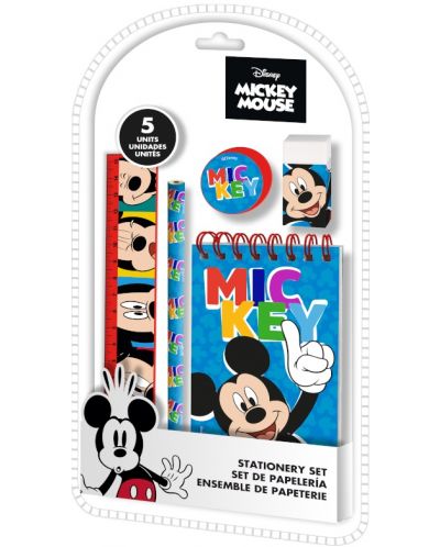 Комплект ученически пособия Kids Licensing - Mickey, 5 части - 1