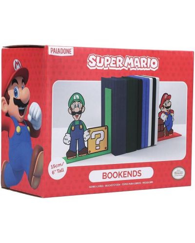 Комплект ограничители за книги Paladone - Super Mario, 2 броя  - 4