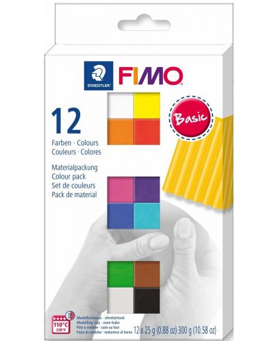 Комплект глина Staedtler Fimo Soft - 12 цвята х 25 g - 1