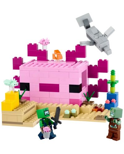 Конструктор LEGO Minecraft - Къща-аксолотъл (21247) - 2