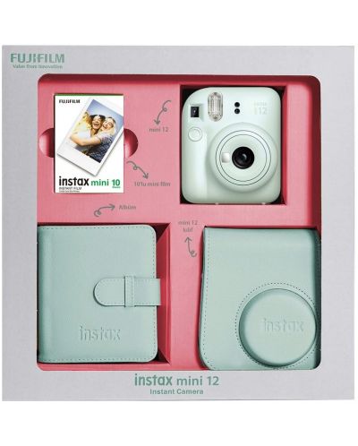 Комплект Fujifilm - instax mini 12 Bundle Box, Mint Green - 1