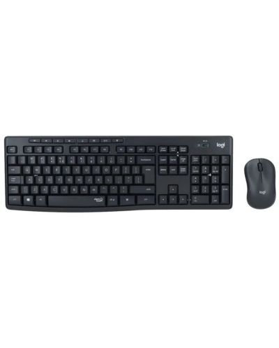 Комплект мишка и клавиатура Logitech - MK295, безжичен, черен - 1
