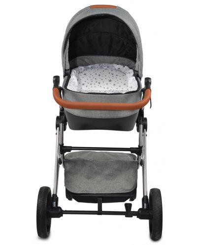 Комбинирана детска количка 2 в 1 Moni - Polly, сива - 9