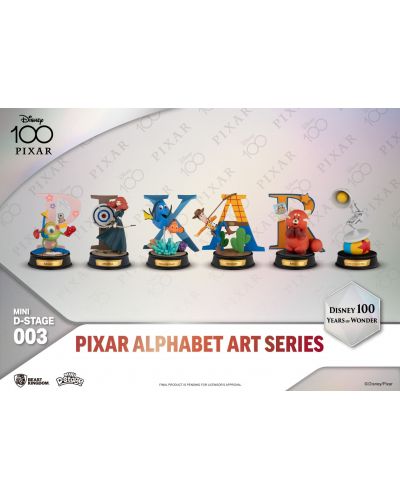 Комплект мини фигури Beast Kingdom Disney: 100 Years of Wonder - Pixar Alphabet Art, 10 cm - 2