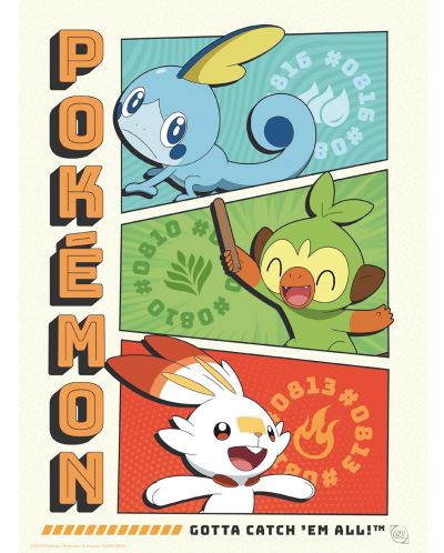 Комплект мини плакати GB Eye Games: Pokemon - Starters - 4