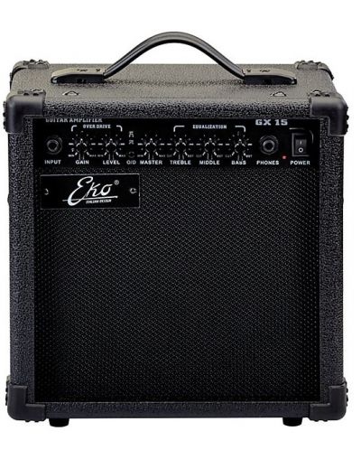 Комплект електрическа китара с аксесоари EKO - EG-11, черен - 7