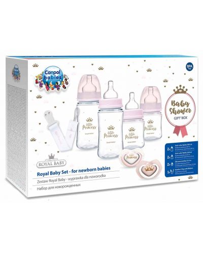 Комплект за новородено Canpol - Royal baby, розов, 7 части - 11
