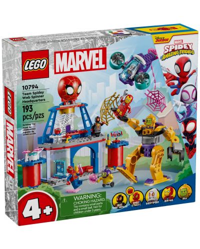 Конструктор LEGO Marvel - Щаб на отбора на Спайди (10794) - 1