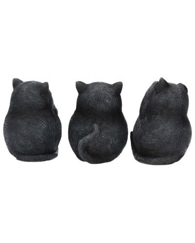 Комплект статуетки Nemesis Now Adult: Humor - Three Wise Fat Cats, 8 cm - 4