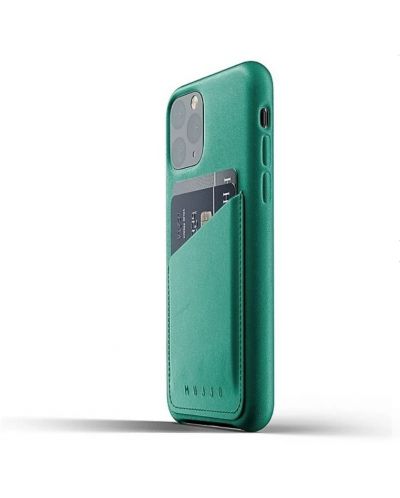 Кожен калъф с джоб Mujjo за iPhone 11 Pro, светлозелен - 3