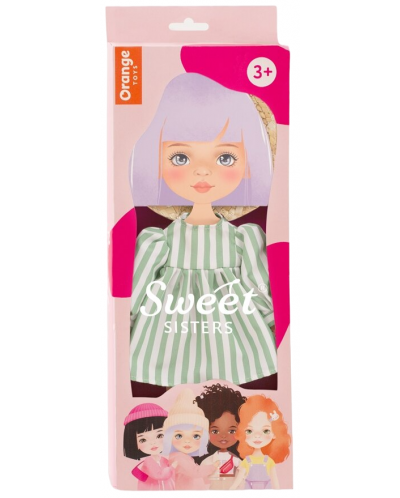 Комплект дрехи за кукла Orange Toys Sweet Sisters - Рокля на райета - 1