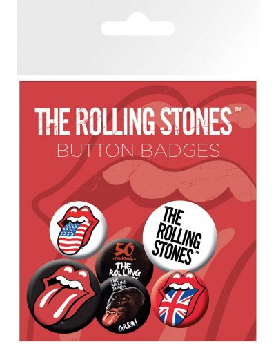 Комплект значки GB eye Music: The Rolling Stones - Tongues - 1