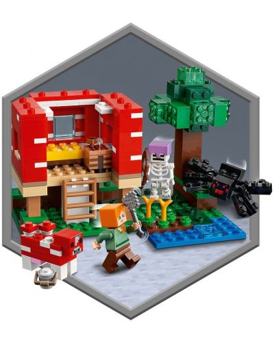 Констуктор LEGO Minecraft - Къщата на гъбите (21179) - 4