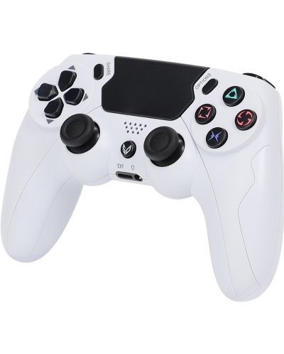 Контролер SteelDigi - Steelshock v3 Payat, безжичен, за PS4, бял - 2