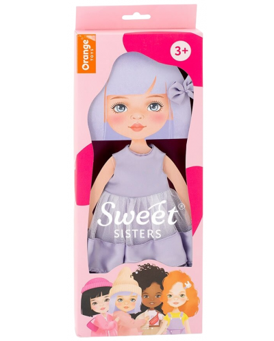 Комплект дрехи за кукла Orange Toys Sweet Sisters - Лилава рокля - 1