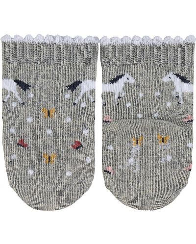 Комплект детски чорапи Sterntaler - Кончета и сърца, 13/14 размер, 0-4 м, 3 чифта - 2
