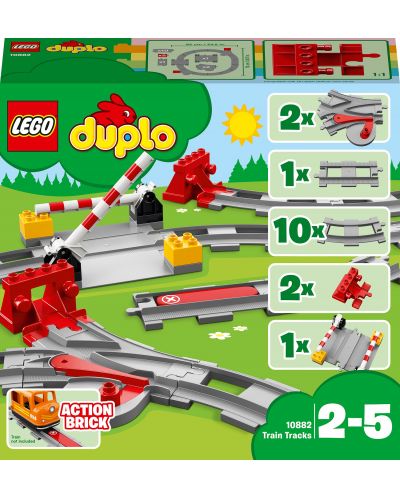 Конструктор LEGO Duplo - Релси за влак (10882)