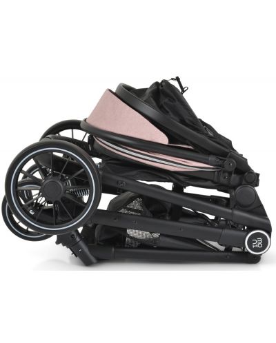 Комбинирана бебешка количка Moni - Rio, розова - 8