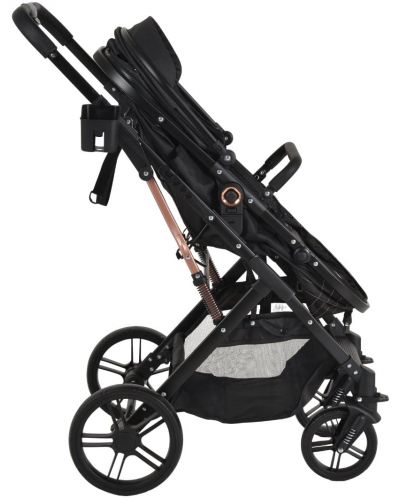 Комбинирана бебешка количка Moni - Raffaello, черна - 4