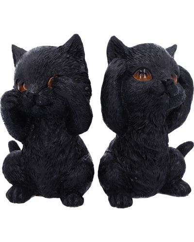 Комплект статуетки Nemesis Now Adult: Humor - Three Wise Kitties, 8 cm - 6