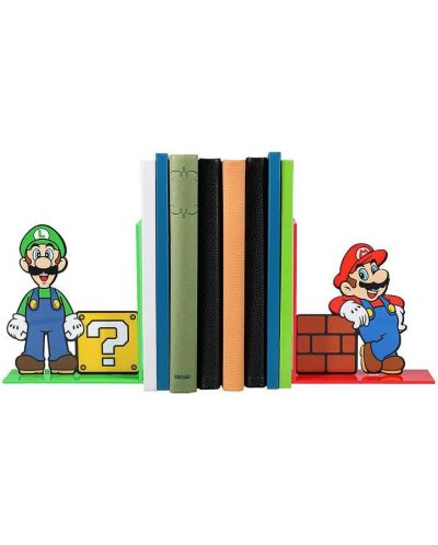 Комплект ограничители за книги Paladone - Super Mario, 2 броя  - 3