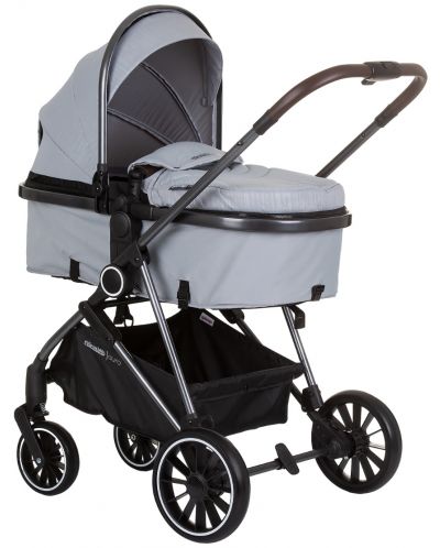 Комбинирана бебешка количка Chipolino - Аура, пепелно сива - 2