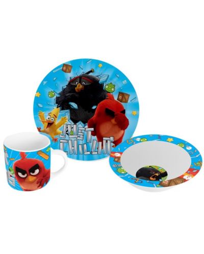 Комплект Disney - Angry Birds (чаша, чиния и купа) - 1