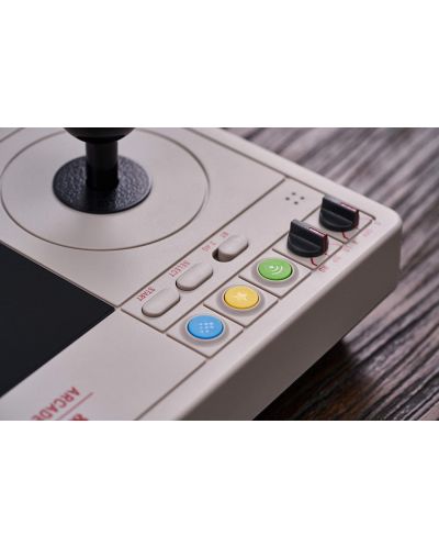 Безжичен контролер 8BitDo - Arcade Stick, бял (Nintendo Switch/PC) - 5