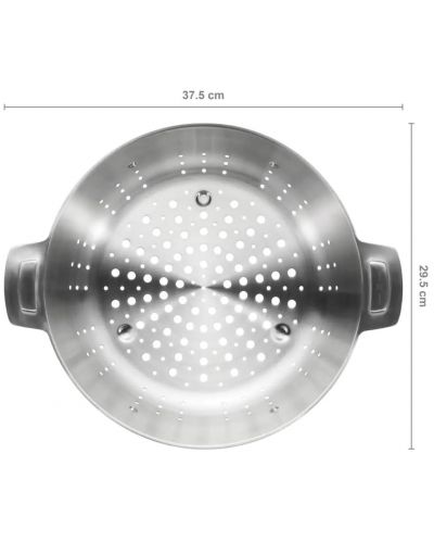 Кошница за готвене на пара с 2 нива Fiskars - Norden Grill Chef, 37.5 х 29.5 х 7.6 cm - 2