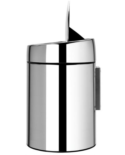 Кош за отпадъци Brabantia - Slide, 5 l, метална кофа, Brilliant Steel - 7