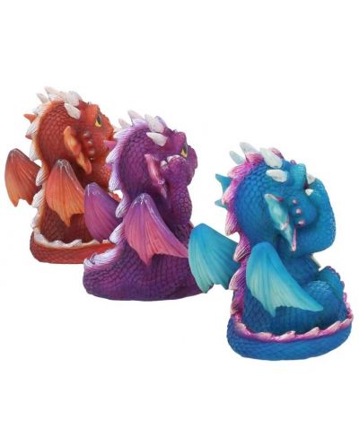 Комплект статуетки Nemesis Now Adult: Humor - Three Wise Dragonlings, 8 cm - 5