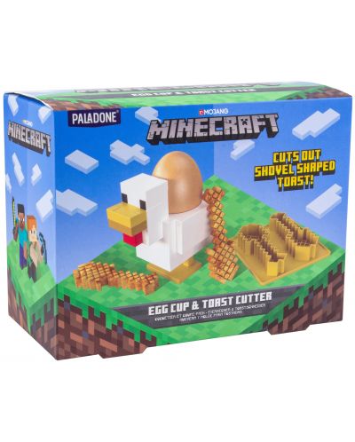 Комплект за закуска Paladone Games: Minecraft - Egg Cup & Toast Cutter - 6