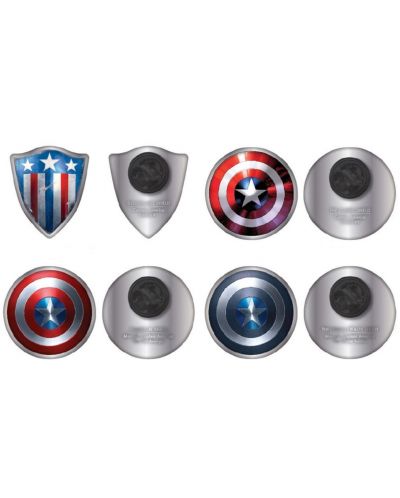 Комплект значки Half Moon Bay Marvel: Avengers - Captain America (Shield) - 2