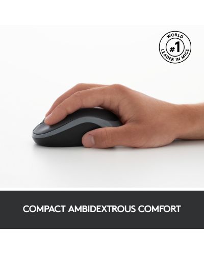 Комплект мишка и клавиатура Logitech - MK270, безжичен, черен - 4