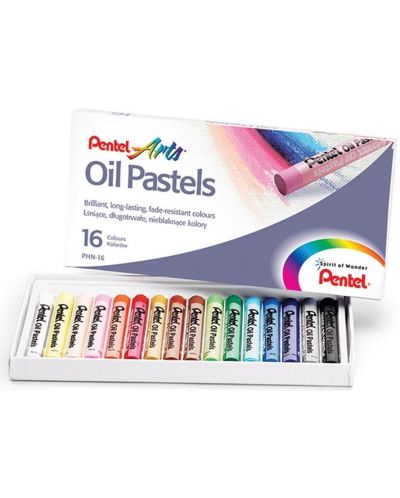Комплект маслени пастели Pentel - Arts, 16 цвята - 1