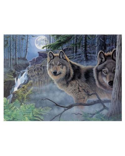Комплект за рисуване с акрилни бои Royal - Вълци, 39 х 30 cm - 1