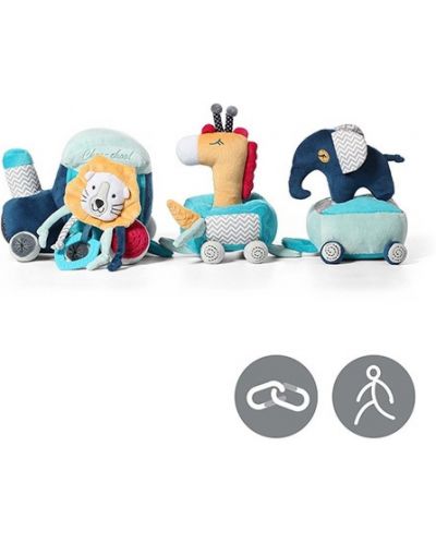 Комплект образователни играчки Babyono Play More - Сафари влак - 3